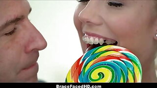 Little Comme ci Teen Step Daughter With Braces And Pigtails Fucked By Step Dad